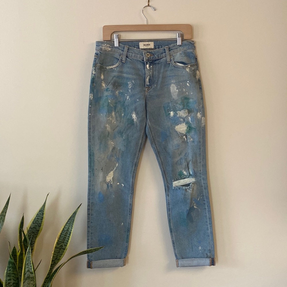 Baldwin Kennedy low rise boyfriend jeans size 27 waist - Picture 3 of 14